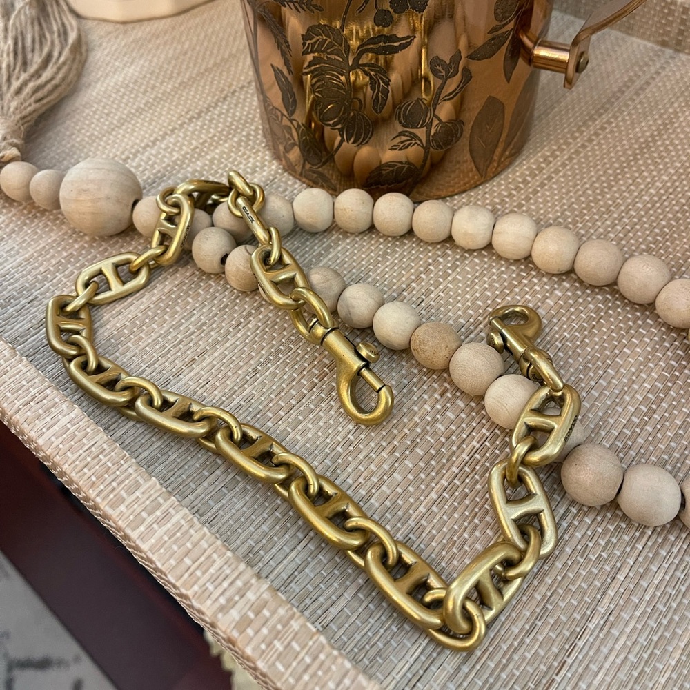 Coach Brass Gold Beat Chain 20” Large Link - Rare Find! Limited Edition - Picture 3 of 6